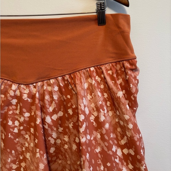 Aerie X Aly Raisman Offline Real Me Preppy Tennis Mini Skort Skirt Shorts Orange - Picture 4 of 9